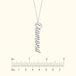 Vertical Script Font Necklace