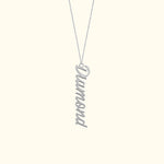 Vertical Script Font Necklace