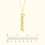 Vertical Script Font Necklace