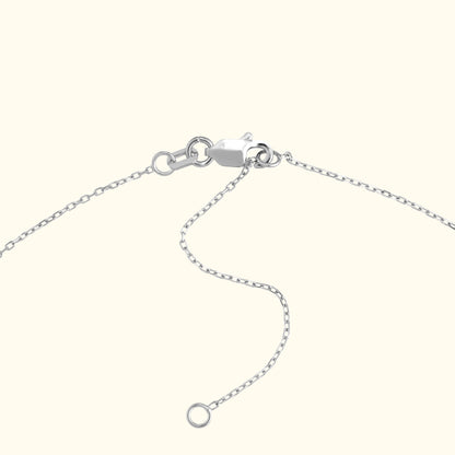 Silver chain bracelet with a lobster clasp and adjustable links.