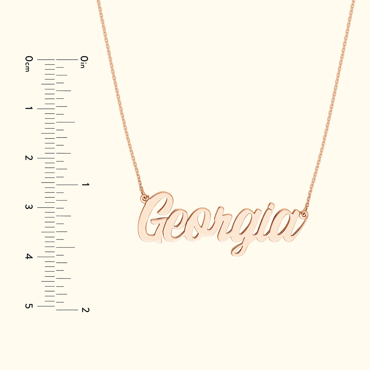 Adjustable Script Name Necklace - 7mm Letters