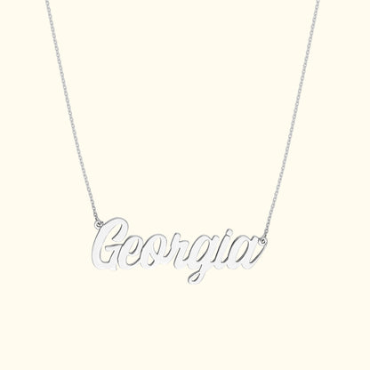 Adjustable Script Name Necklace - 7mm Letters