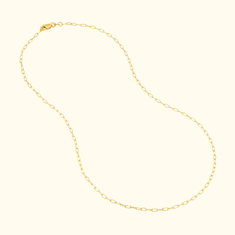 Thin Paper Clip Chain Necklace