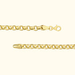 Shiny gold chain bracelet with a lobster clasp and smooth oval links.