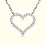 Open Heart Diamond Necklace