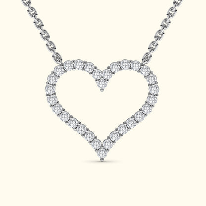 Open Heart Diamond Necklace