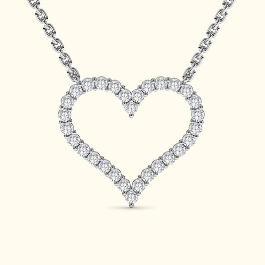 Open Heart Diamond Necklace