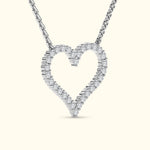 Open Heart Diamond Necklace