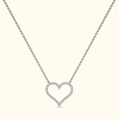 Open Heart Diamond Necklace