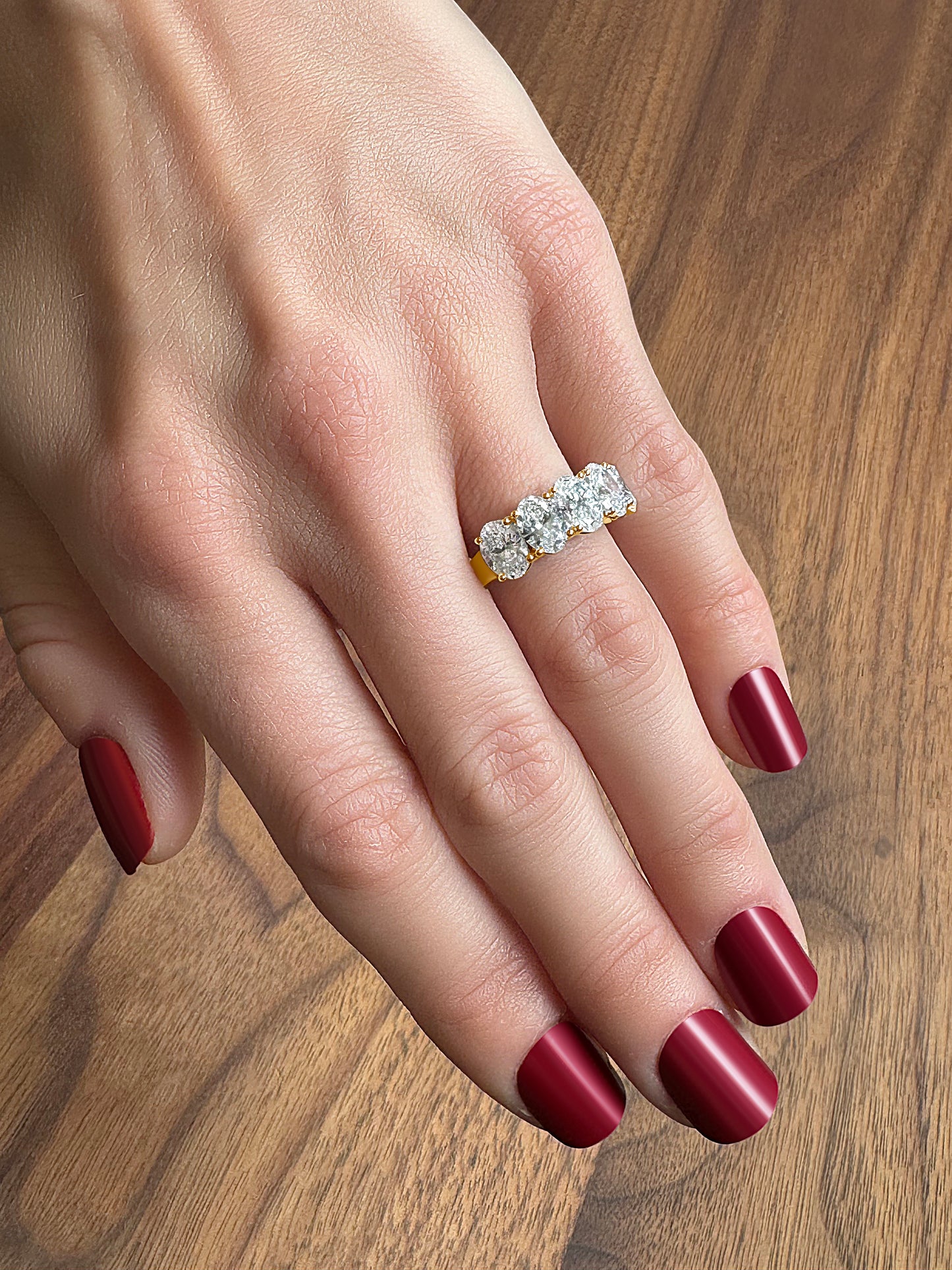 'Amelia' 5 Stone 2.00ct Oval Diamond Wedding Band