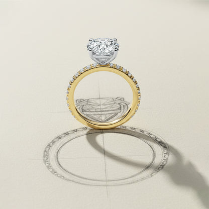 'Alana' Diamond Ring with Two-Tone Design