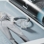 'Jess' Ring with 2.02ct Emerald Diamond