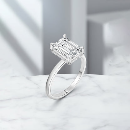 'Jess' Ring with 3.27ct Emerald Diamond