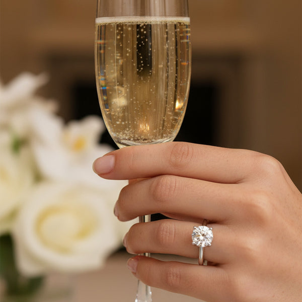 'Lilian' Ring with 4.09ct Round Diamond