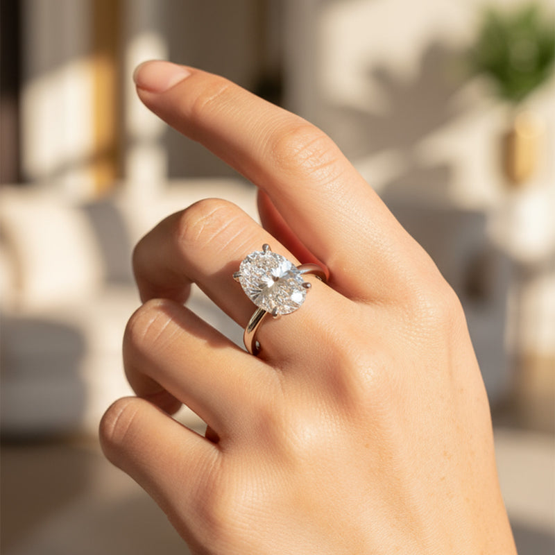 'Lilian' Ring with 1.97ct Oval Diamond