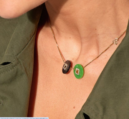 Jade and Diamond Disc Medallion