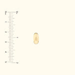 Polished gold band with a smooth finish, displayed on a neutral background for scale.