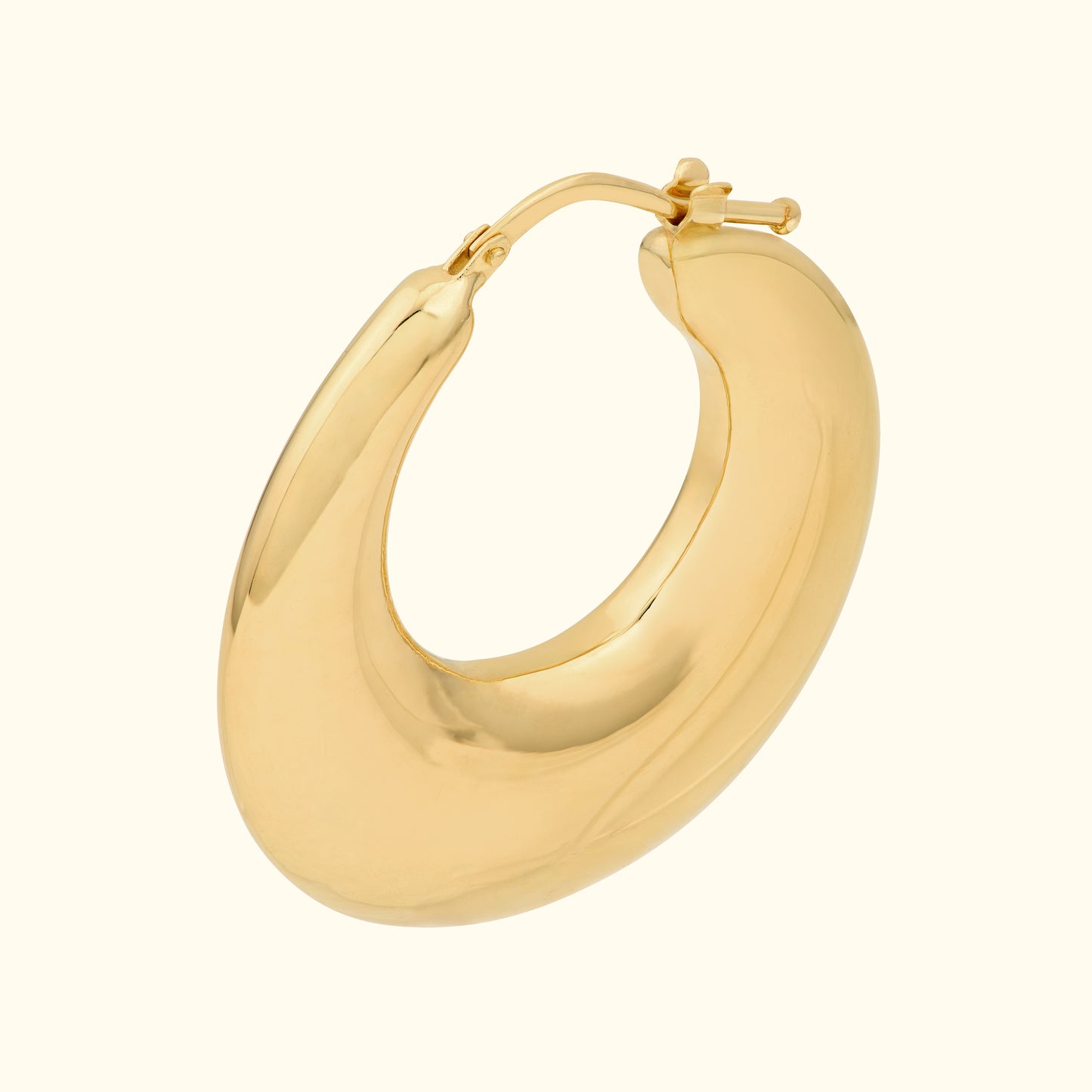 Small Graduated Puffed Hoop Earrings