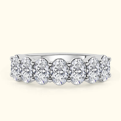 'Hazel' 7 Stone 3.00ct Oval Cut Diamond Wedding Band