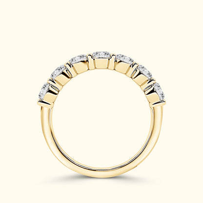 'Hazel' 7 Stone 3.00ct Oval Cut Diamond Wedding Band
