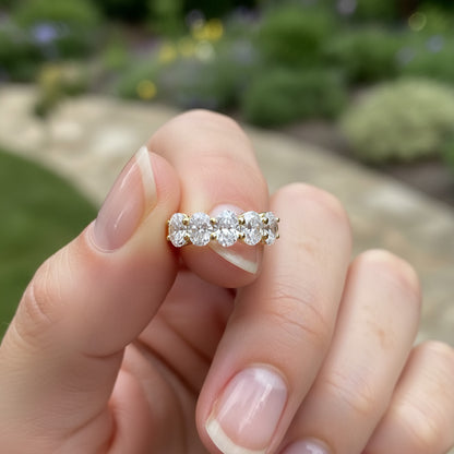 'Amelia' 5 Stone 2.00ct Oval Diamond Wedding Band