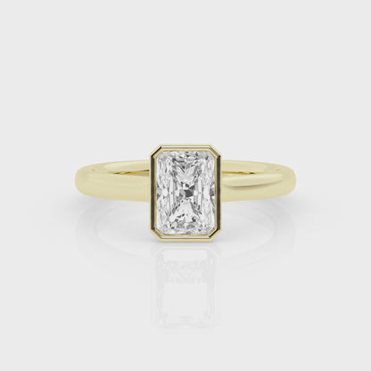 Bezel Set 2.00ct Radiant Cut Diamond Ring