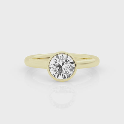 Bezel Set 2.00ct Round Cut Diamond Ring