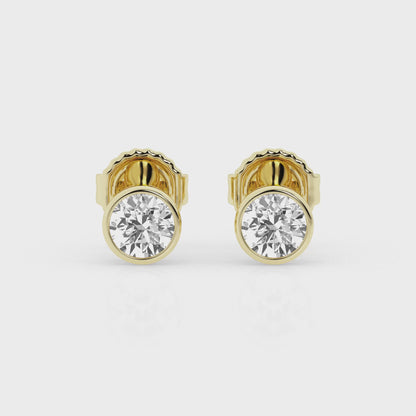 Bezel Set 2.00ct Round Studs