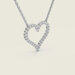 Open Heart Diamond Necklace