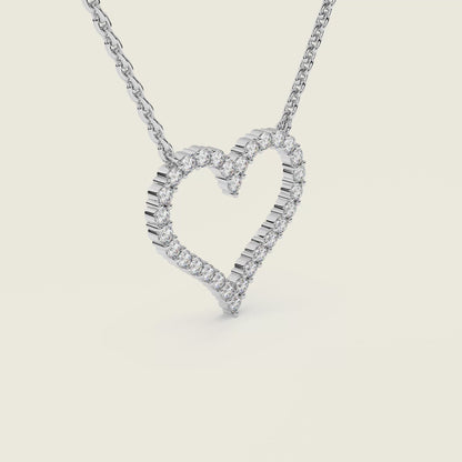 Open Heart Diamond Necklace