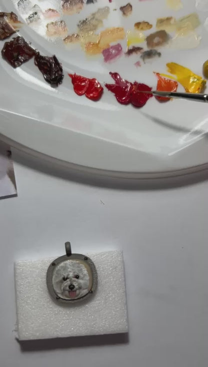 The Billig Custom Hand-Painted Pet Pawtrait Ring