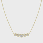 Bezel Set Round 5 Stone 2.00ct Necklace