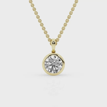 2.00ct Bezel Set Round Necklace