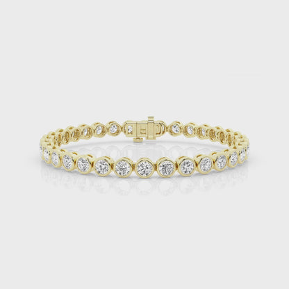 Bezel Set 5.00ct Round Tennis Bracelet