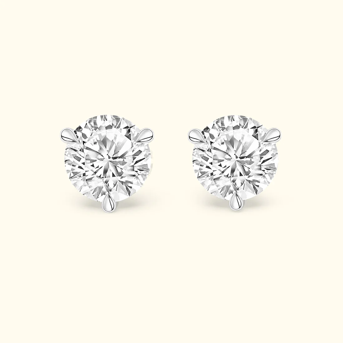 3 ct. Round Lab Grown Diamond Studs